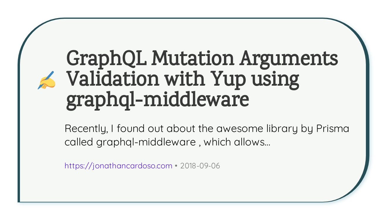 GraphQL Mutation Arguments Validation With Yup Using Graphql-middleware ...